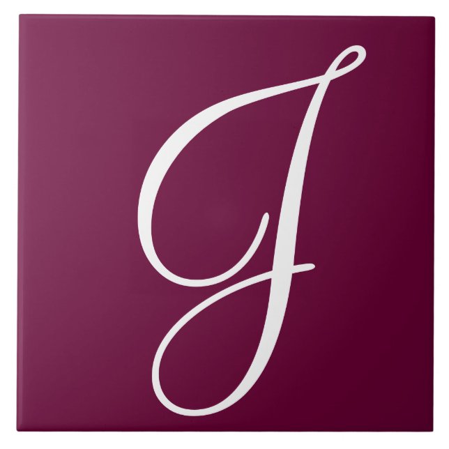 Hex 660033 Farbnummer Monogramm Keramik Tile Fliese (Vorderseite)