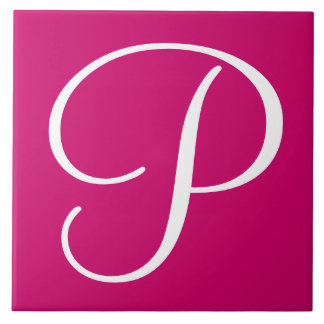 Hex cc0066 Farbnummer Monogramm Keramik Tile Fliese