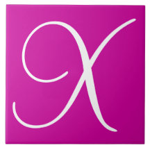 Hex cc0099 Farbnummer Monogramm Keramik Tile