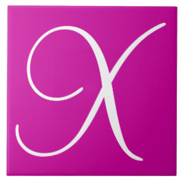 Hex cc0099 Farbnummer Monogramm Keramik Tile Fliese