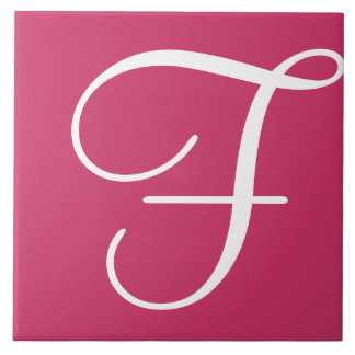 Hex cc3366 Farbnummer Monogramm Keramik Tile Fliese