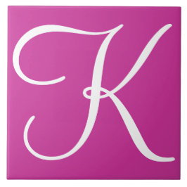 Hex cc3399 Farbnummer Monogramm Keramik Tile Fliese