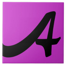 Hex cc33cc Farbnummer Monogramm Keramik Tile