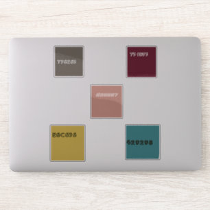 Hex-Code-Palette Beispiel Aufkleber