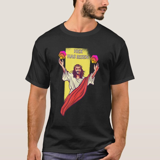 Hex Crypto hat die Kryptowährung Jesus T-Shirt (Vorderseite)