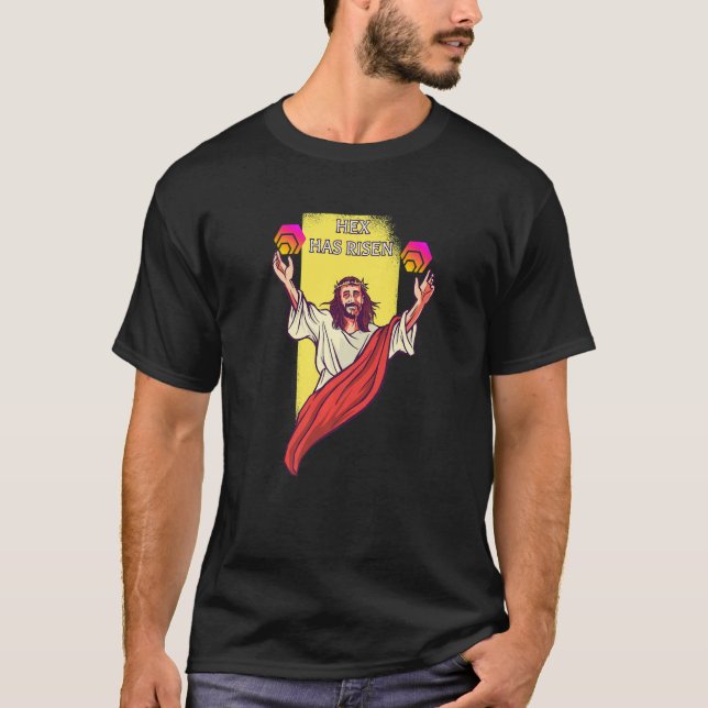 Hex Crypto hat die Kryptowährung Jesus T-Shirt (Vorderseite)