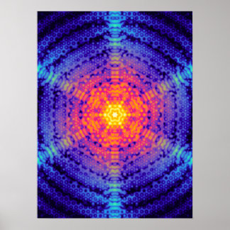 Hex-Diffraktionsposter Poster