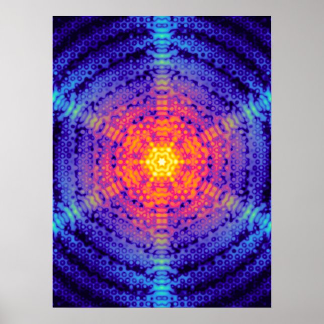 Hex-Diffraktionsposter Poster (Vorne)