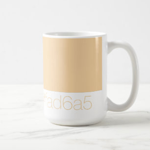 Hex FAD6A5 Warmes Blassorange Pfirsich Minimalisti Kaffeetasse