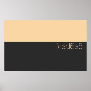 Hex FAD6A5 Warmes Blassorange Pfirsich Minimalisti Poster