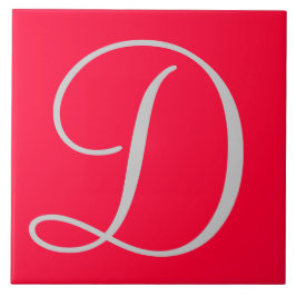 Hex ff0033 Farbnummer Monogramm Keramik Tile Fliese