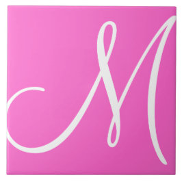 Hex ff66cc Farbnummer Monogramm Keramik Tile Fliese