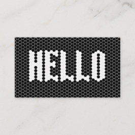 Hex Fliesen Schwarz-Weiß Moderne Hallo Design Visitenkarte