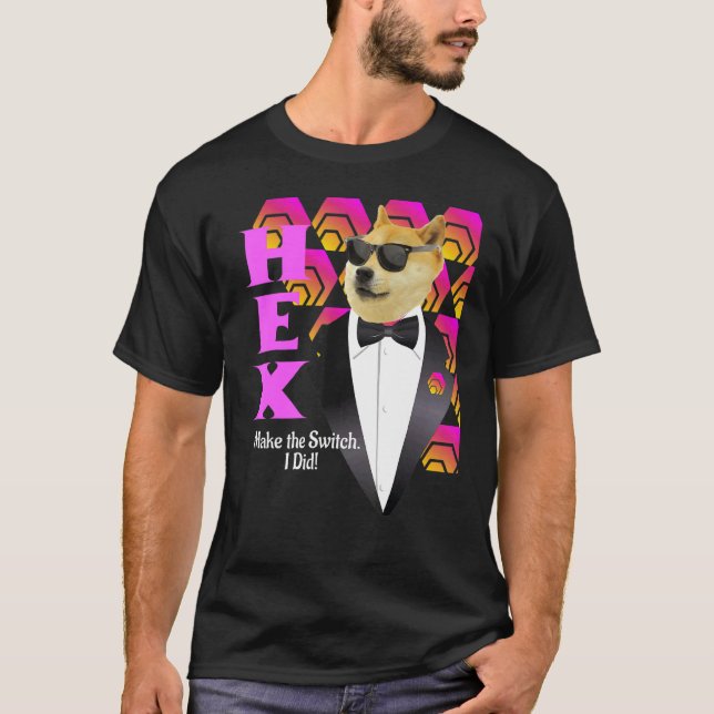 Hex Hexican Cryptowährung Bitcoin Pulsechain T-Shirt (Vorderseite)
