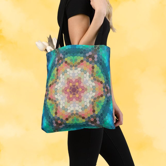 Hex Mandala Blue Green und Pink (Von Creator hochgeladen)