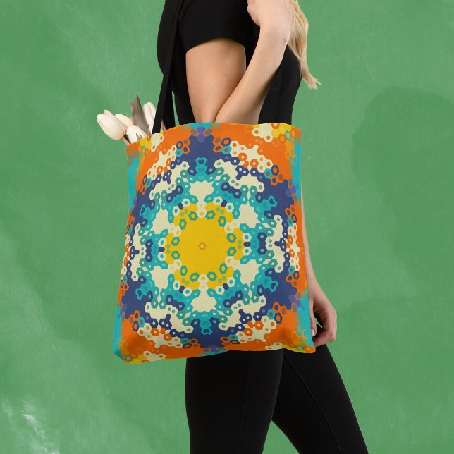 Hex Mandala Blue Orange und Yellow (Von Creator hochgeladen)