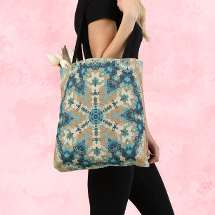 Hex Mandala Blue und Orange