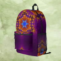 Hex Mandala Lila Orange und Blue