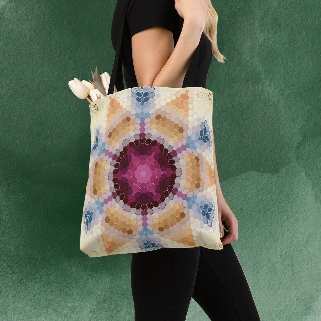 Hex Mandala Orange Pink und Blau (Von Creator hochgeladen)