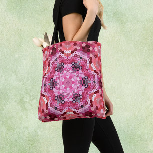 Hex Mandala Rosa und Weiß