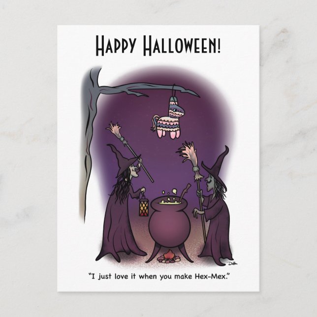 Hex Mex Halloween Postkarte (Vorderseite)