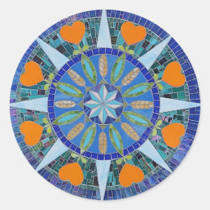 Hex Sign für Überfluss Runder Aufkleber