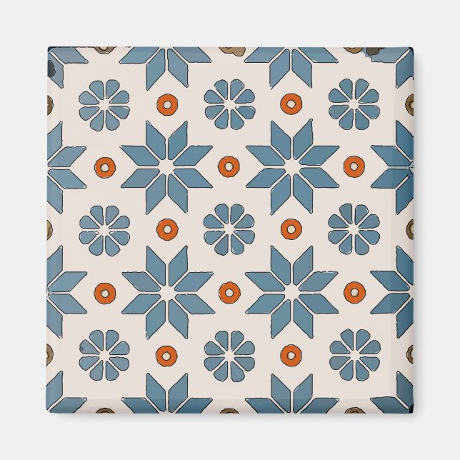 Hex Sign, Pennsylvania Dutch, Quilt Stars Magnet (Vorne)