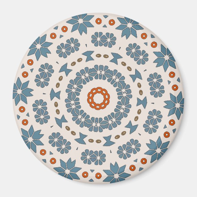 Hex Sign, Pennsylvania Dutch, Quilt Stars Magnet (Vorne)