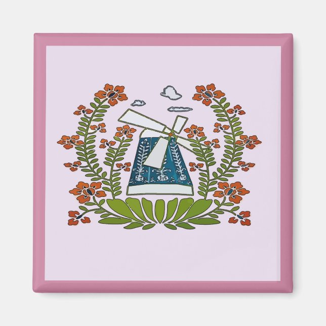 Hex Sign, Pennsylvania Dutch, Windmill Magnet (Vorne)