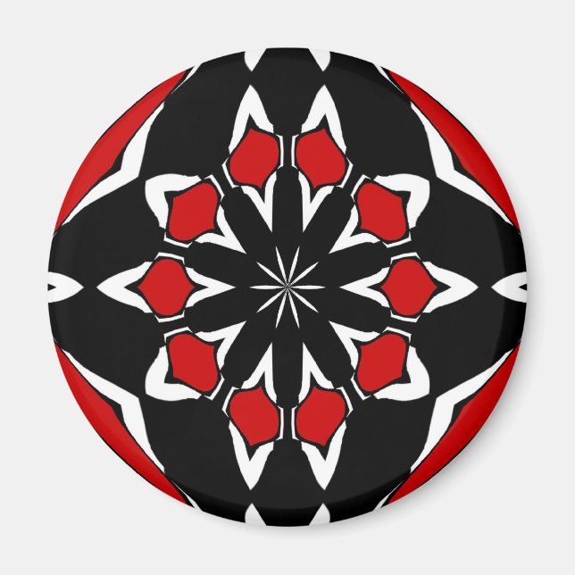 Hex Sign Red Black Magnet (Vorne)