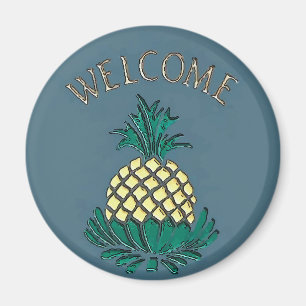 Hex Sign Welcome Pineape Magnet