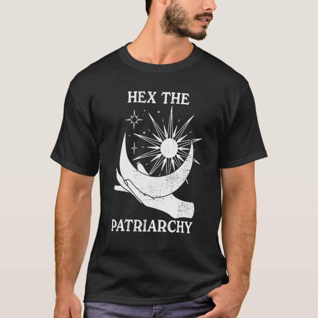 Hex The Patriarchy Halloween Feminist Witch Witche T-Shirt (Vorderseite)