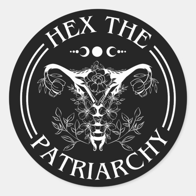 Hex the Patriarchy Runder Aufkleber (Vorderseite)