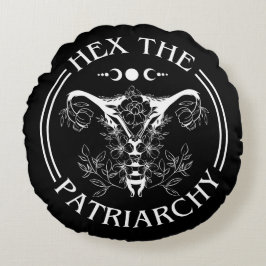 Hex the Patriarchy Rundes Kissen