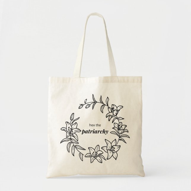 Hex the Patriarchy Tote Bag Tragetasche (Vorne)