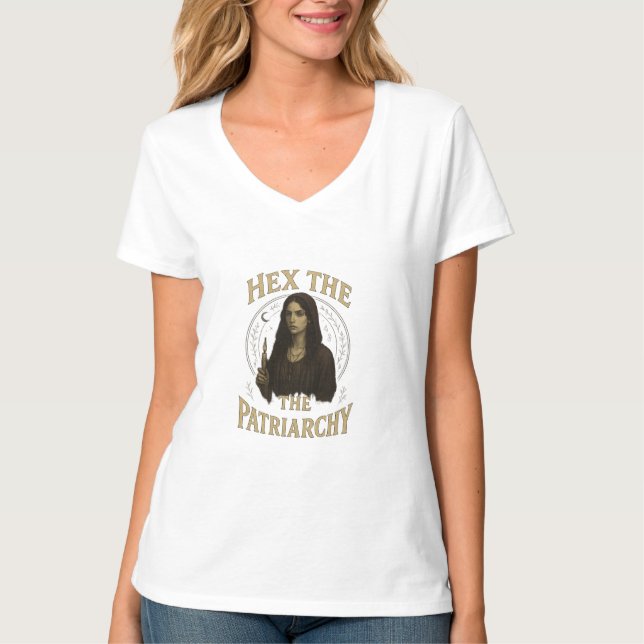 Hex the Patriarchy – Wiccan Witch Illustration  T-Shirt (Vorderseite)