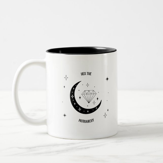 Hex the Patriarchy Zweifarbige Tasse (Links)
