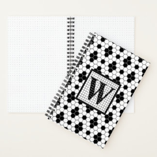 Hex Tile Print Monogram Bulgram Journal Notizbuch