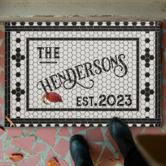 Hex Tile Print Personalisiert Dose Mat Fußmatte