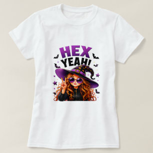 Hex Yeah Lustige Hexe Halloween Magie Zitat T-Shirt