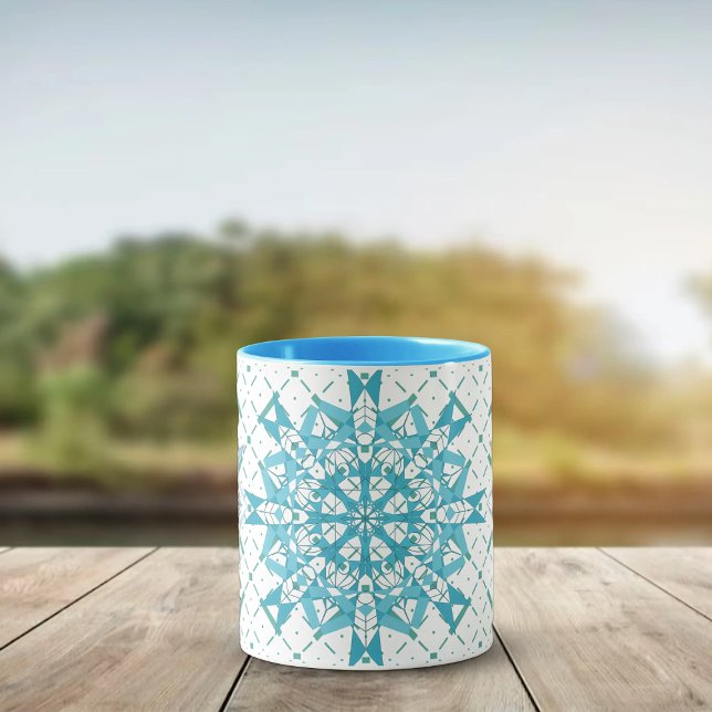 Hexa-Dreiecke-Yantra-Blätter Tasse (Von Creator hochgeladen)