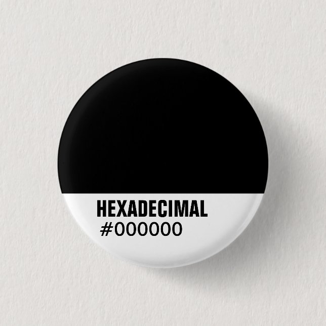 HEXADECIMAL-Farbvorlage - Maßgeschneiderte Button (Vorderseite)