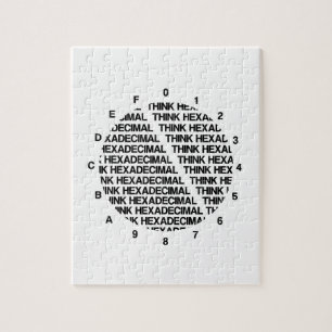 Hexadezimal denken (Spaß für Blockvorlagen Puzzle