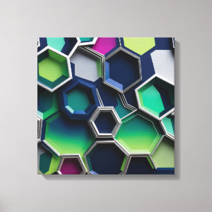 Hexagon abstrakt leinwanddruck