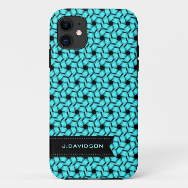 HeXaGoN Aqua Weave Muster iPhone 5 Fall Case-Mate iPhone Hülle (Rückseite)