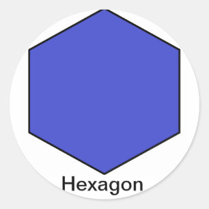 Hexagon-Aufkleber Runder Aufkleber