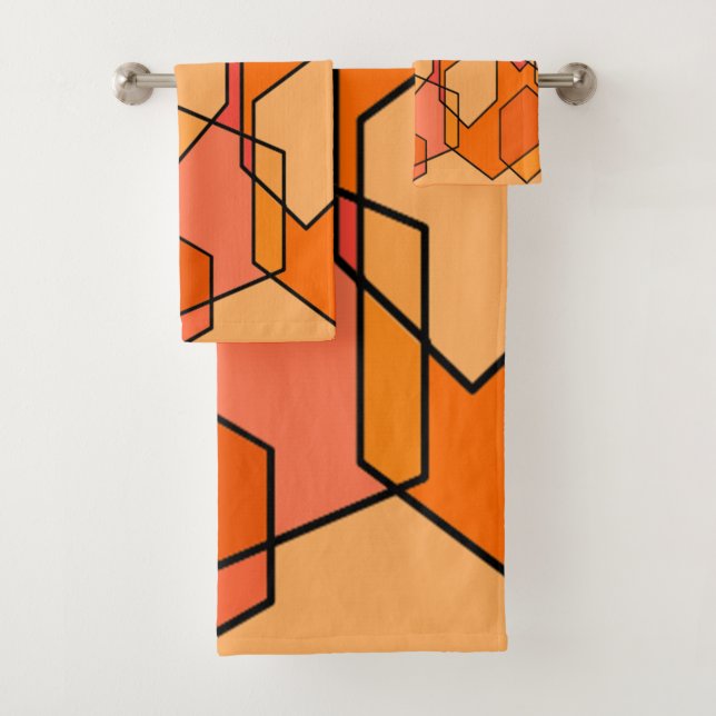 Hexagon Bauhaus Badhandtuch Set (Insitu)