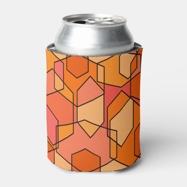 Hexagon Bauhaus - Orange Dosenkühler (Kanne Vorderseite)