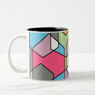 Hexagon Bauhaus - Pastels Zweifarbige Tasse