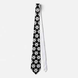 Hexagon Black & White Fashion Nacken Tie Krawatte